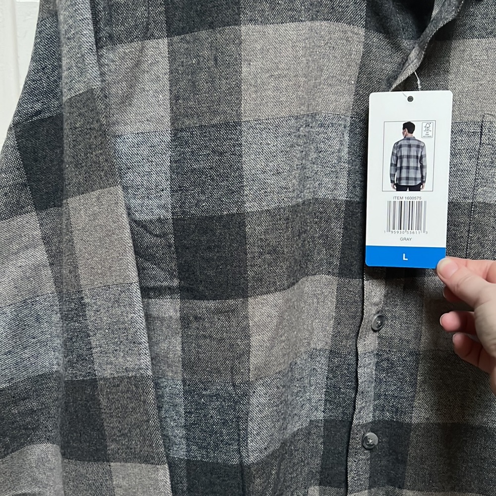 NWT Weatherproof gray casual button down | L - Picture 8 of 12